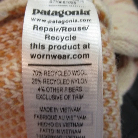Patagonia Sweater Womens Extra Large Recycled Wool Blend Pullover Outdoors - Picture 3 of 8